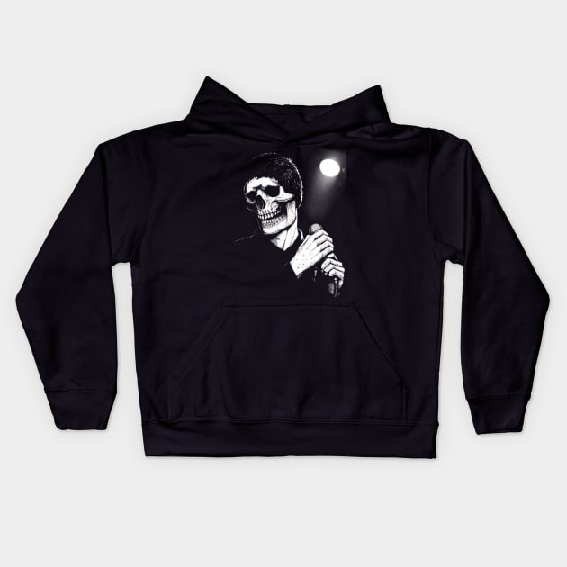 Musician skull Kids Hoodie by grimsoulart